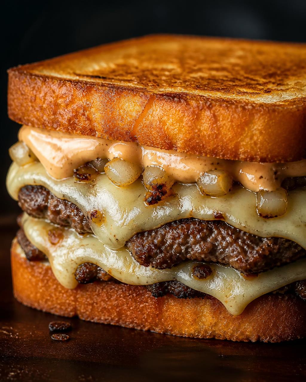 RIO MELT burger from Suns Out Buns Out in Austin, TX